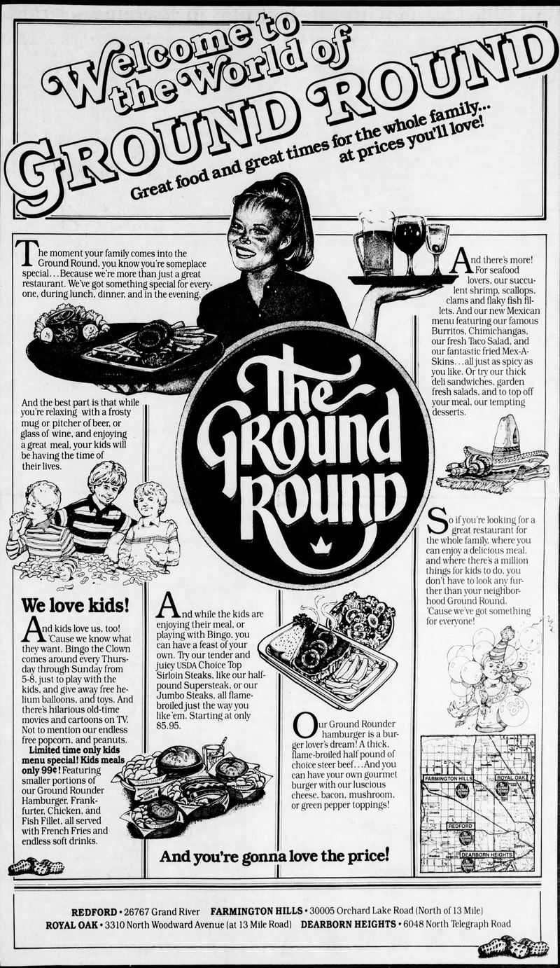 Ground Round - Jan 1983 Ad (newer photo)